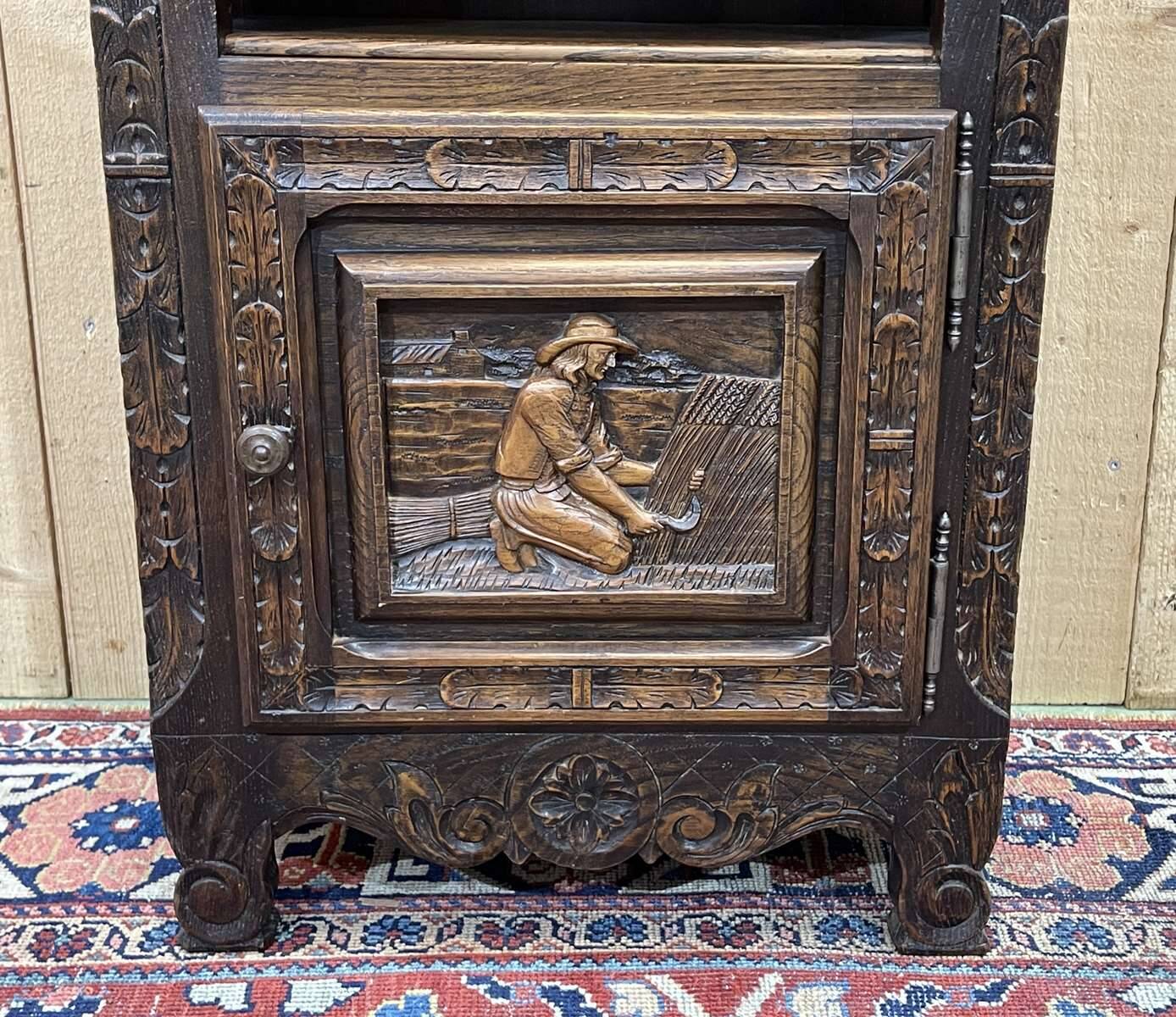 Chestnut bedside table from the 1930s