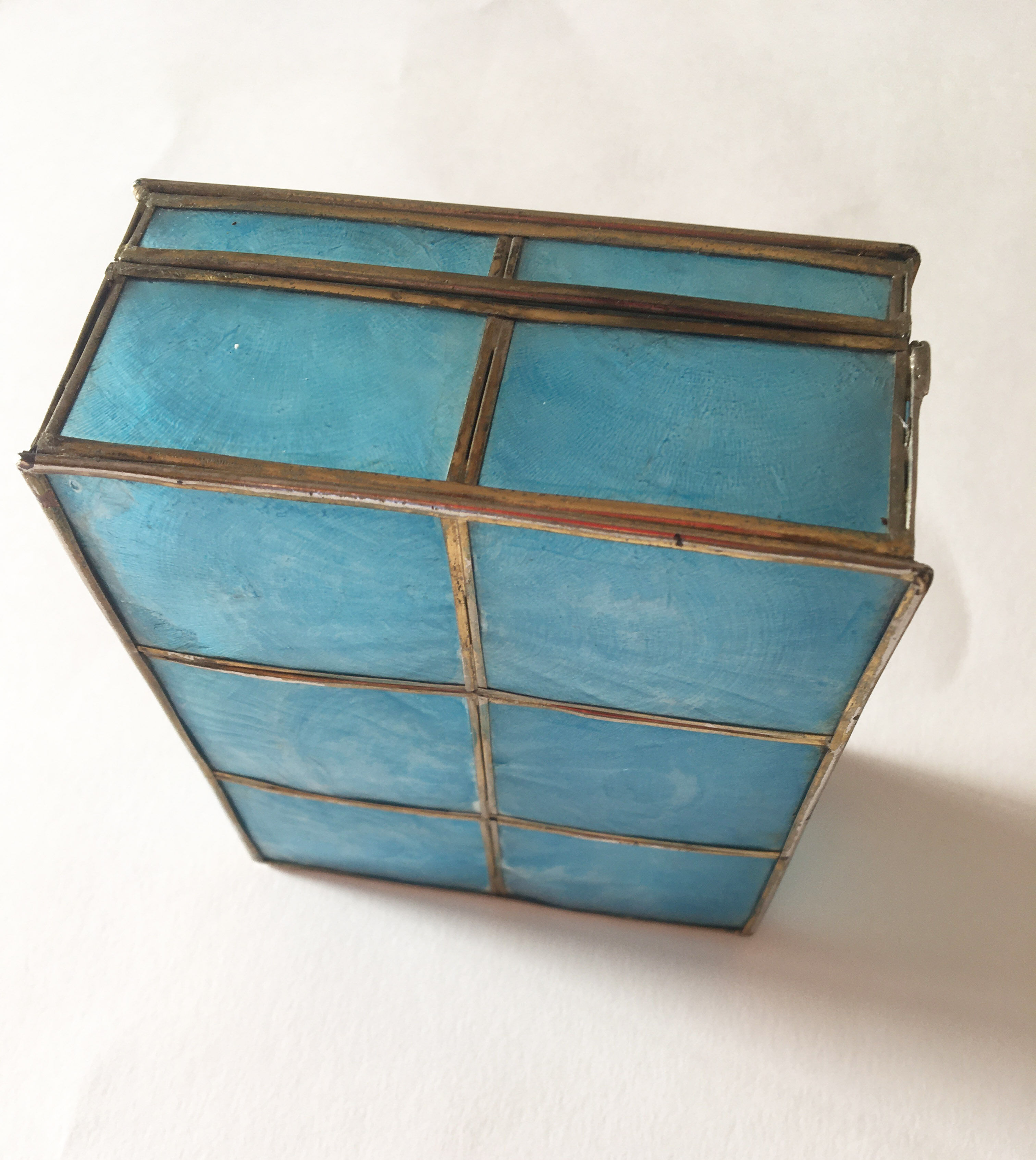 Blue mother-of-pearl box