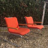 Pair of MB lounge chairs by Marcel Breuer for Knoll