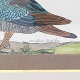 Two framed drawings of ducks signed Dayelle de Terronblan