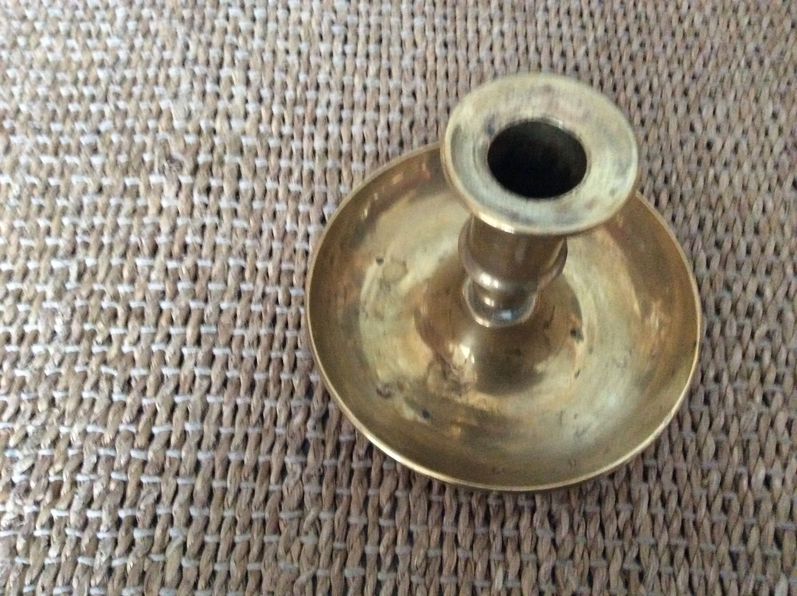 Copper candle holder