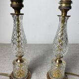 Crystal and bronze lamp bases