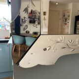 Prachtige Vintage Venetiaanse Spiegel – Geëtst Glas 79x58 cm