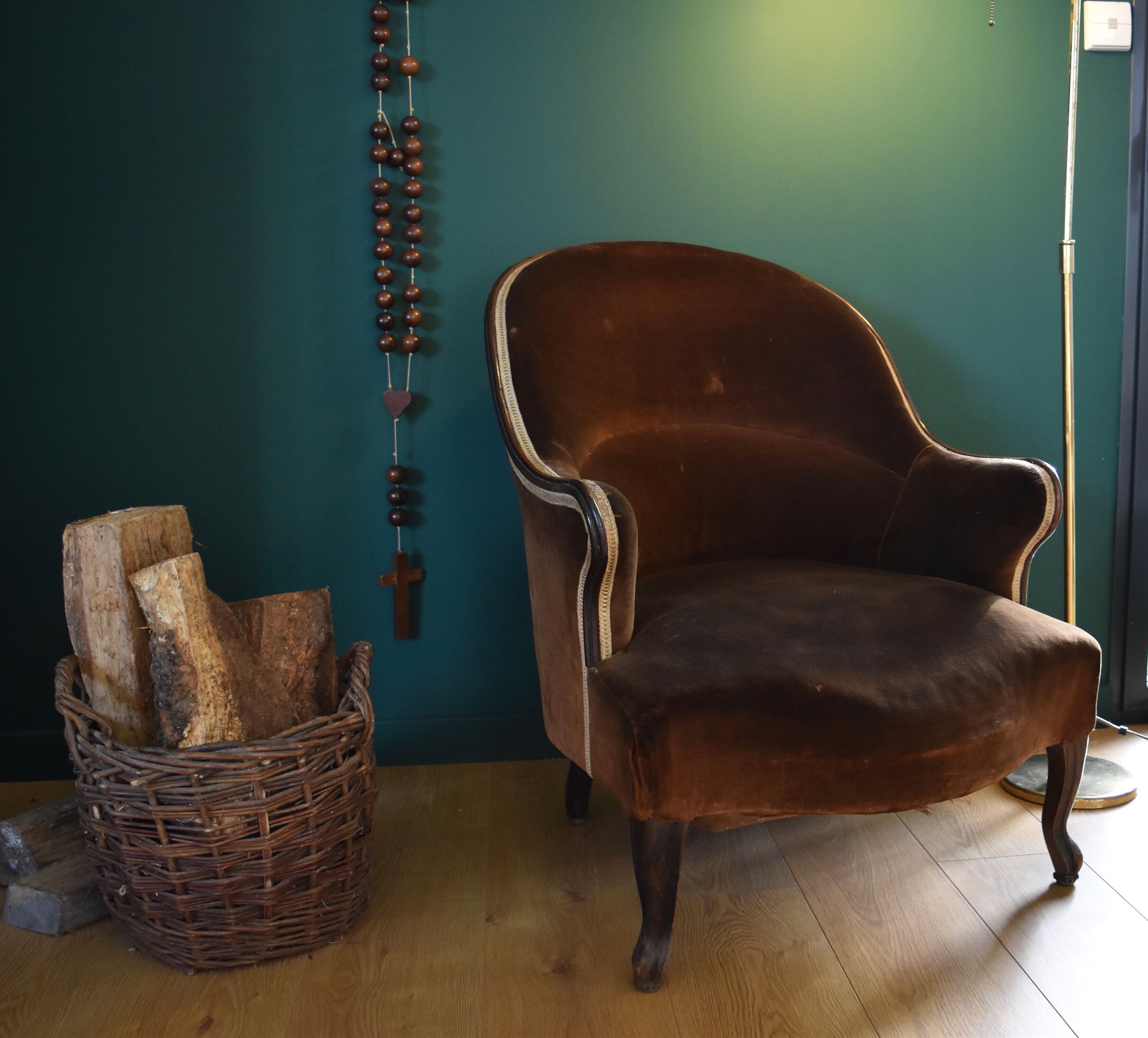 Fauteuil crapaud chocolat