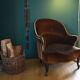 Fauteuil crapaud chocolat