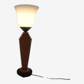 Lampe de table art déco lampe de bureau avec abat-jour en verre