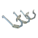 Set of 3 coat hooks, wall-mounted, in aluminium, 30s' 40s, bistro.