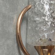 Paire appliques verre et métal doré