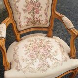Pair of Louis xv convertible armchairs