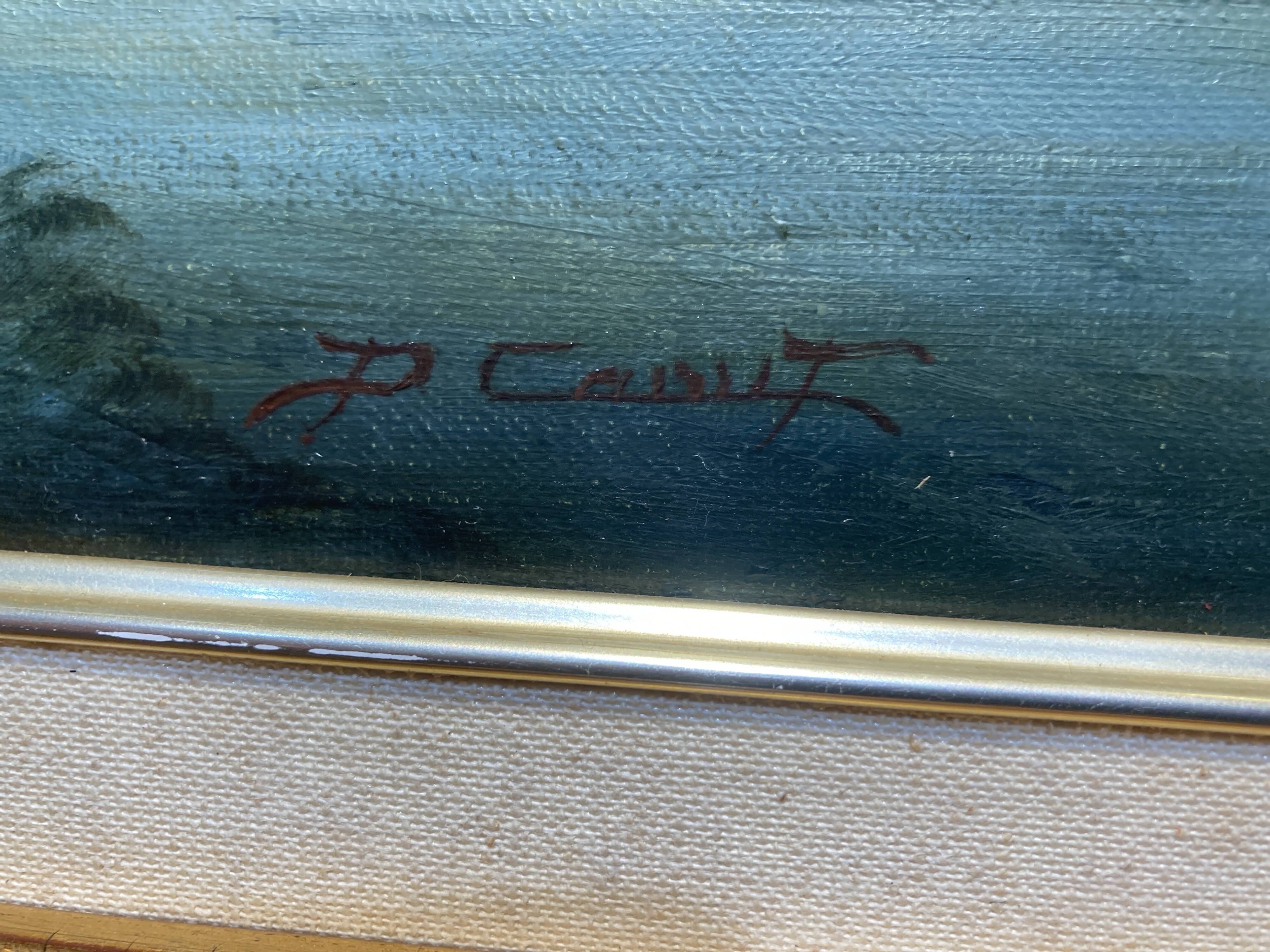 Peinture sur toile, intitulé "Le bocage", signée