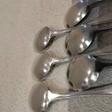 6 silver-plated ice cream scoops, goldsmith Frionnet, pearl decor