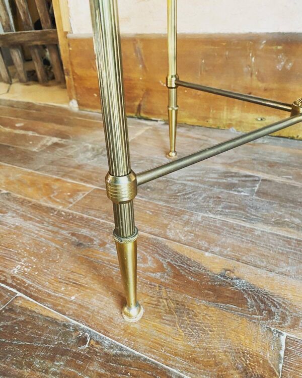Table basse style néoclassique vintage placage acajou