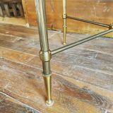 Vintage neoclassical style coffee table in mahogany veneer