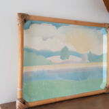 Fiberglass and rattan top