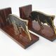 Pair of vintage bulls bookends 1960