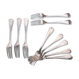 10 Christofle silver metal forks