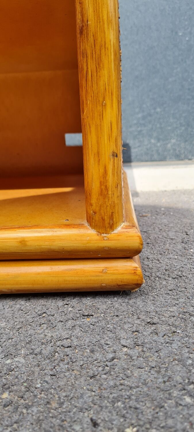 Vintage rattan bedside