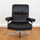 Vintage Danish mid-century Werner Langenfeld leather lounge chair 1970s