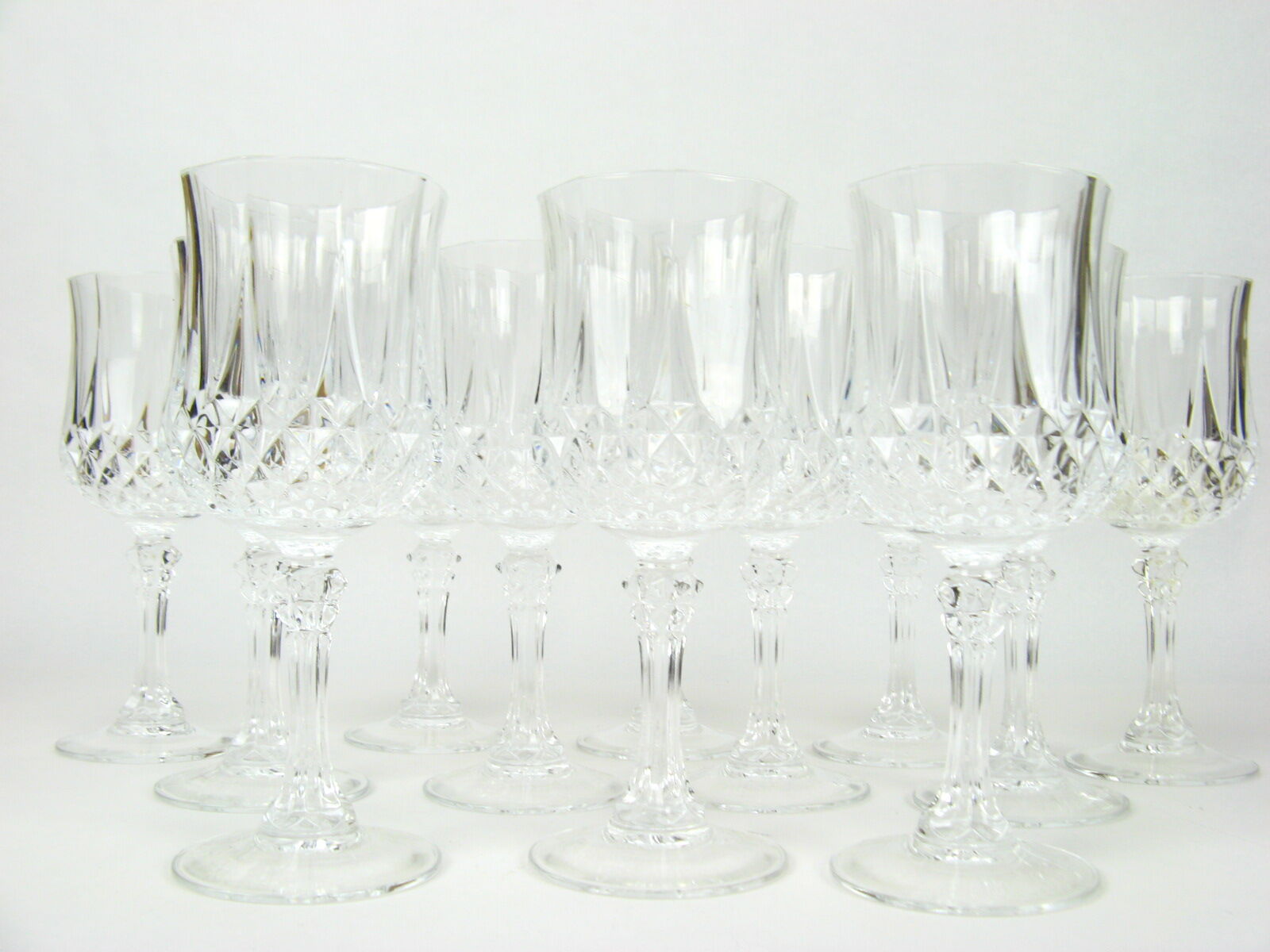 Set of 12 crystal glasses of Arques Longchamps