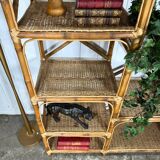Bamboo and rattan shelf