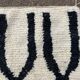 Black and white Berber rug size 100 x 200 cm