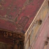 Ancienne armoire rouge à deux portes (c.1900) #16
