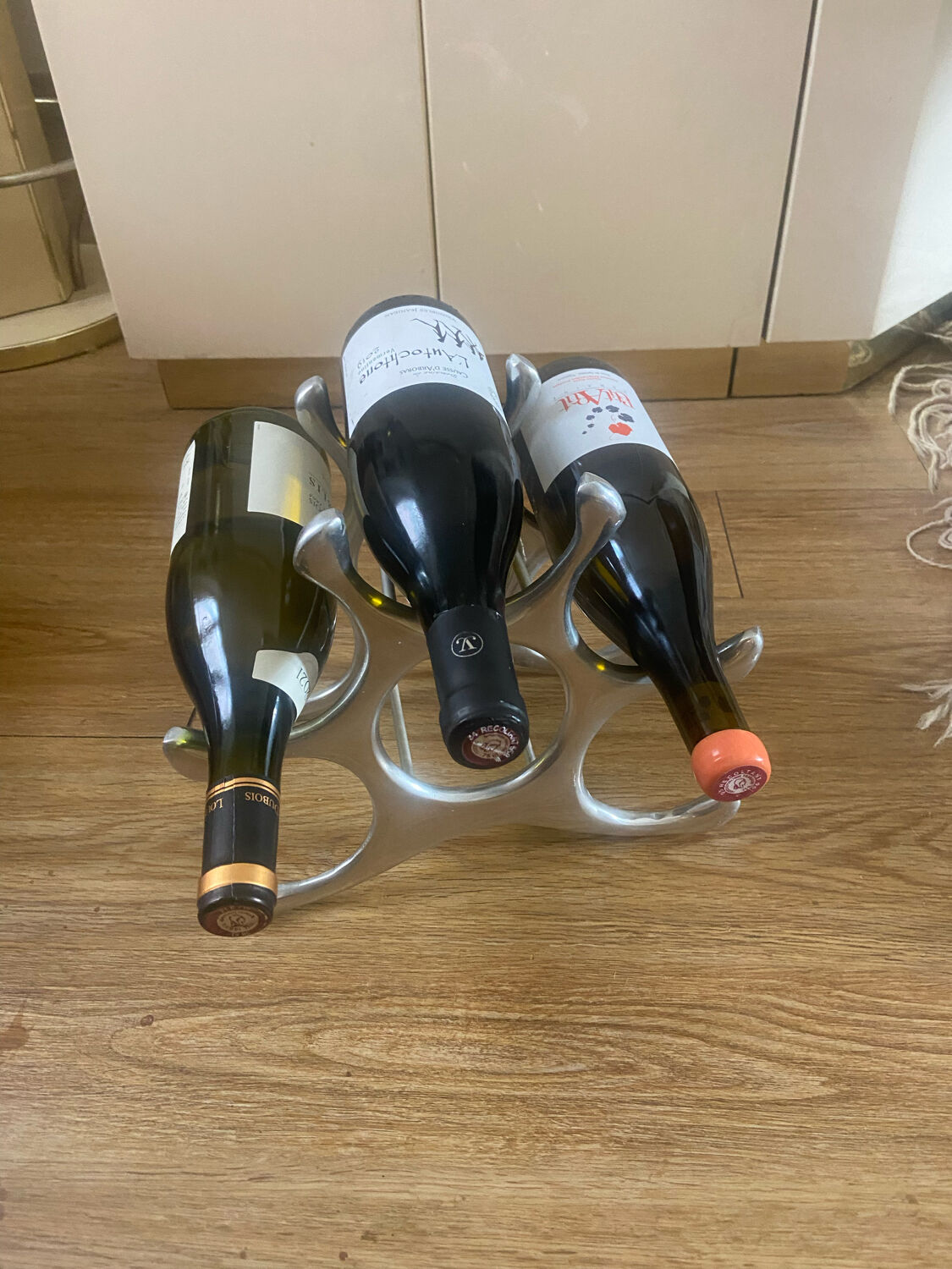 Vintage aluminum bottle holder