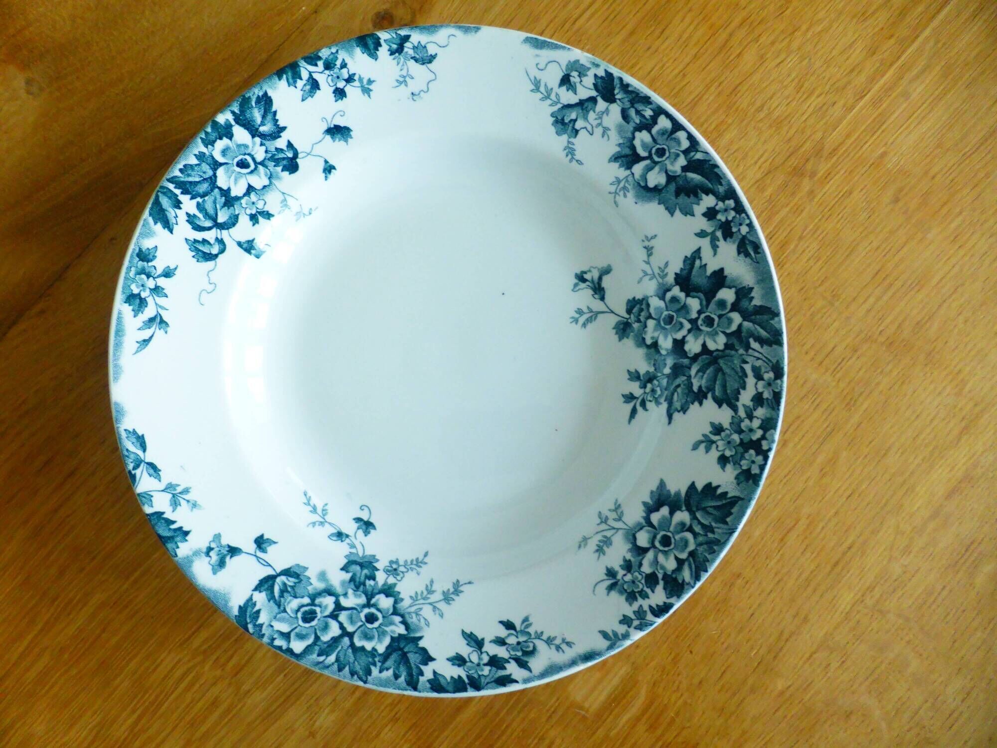 1 soup plate in iron clay st amand model marie louise 221277