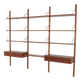 Cado modular shelving, teak veneer, Danish design, 1960s