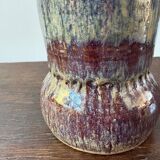 Vintage ceramic vase sign blue purple