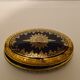 Bonbonnière in Limoges porcelain blue and gold