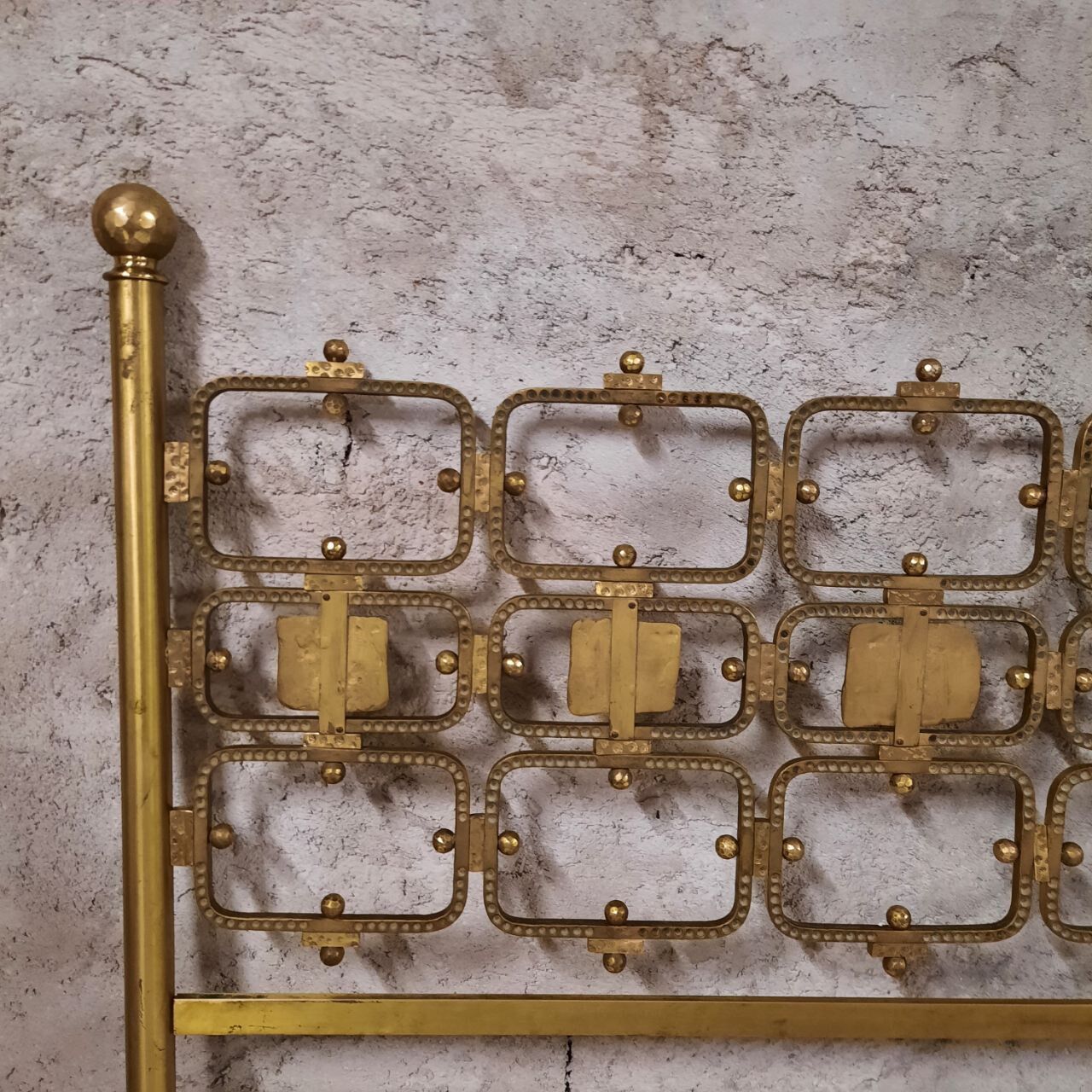 1960s / 70s bed design in gilded brass.