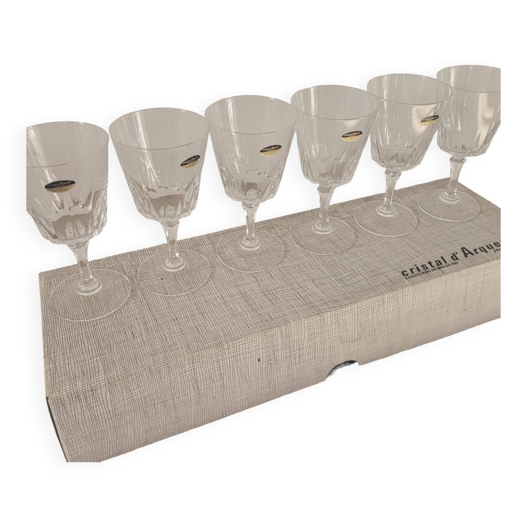 Set of 6 Cristal d'Arques wine glasses - Versailles