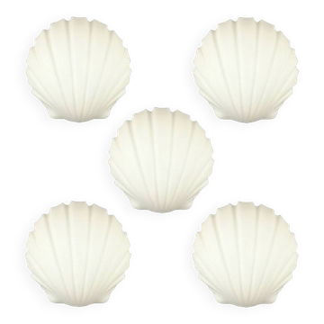1 of 5 Shell-Shaped Opaline Glass Wall Light from Limburg, Germany, 1970s