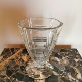 Art Deco vase in transparent glass
