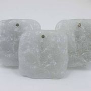 Up to 4 modern wall sconces Kalmar Vienna with frosted glass panels from the 1960s.