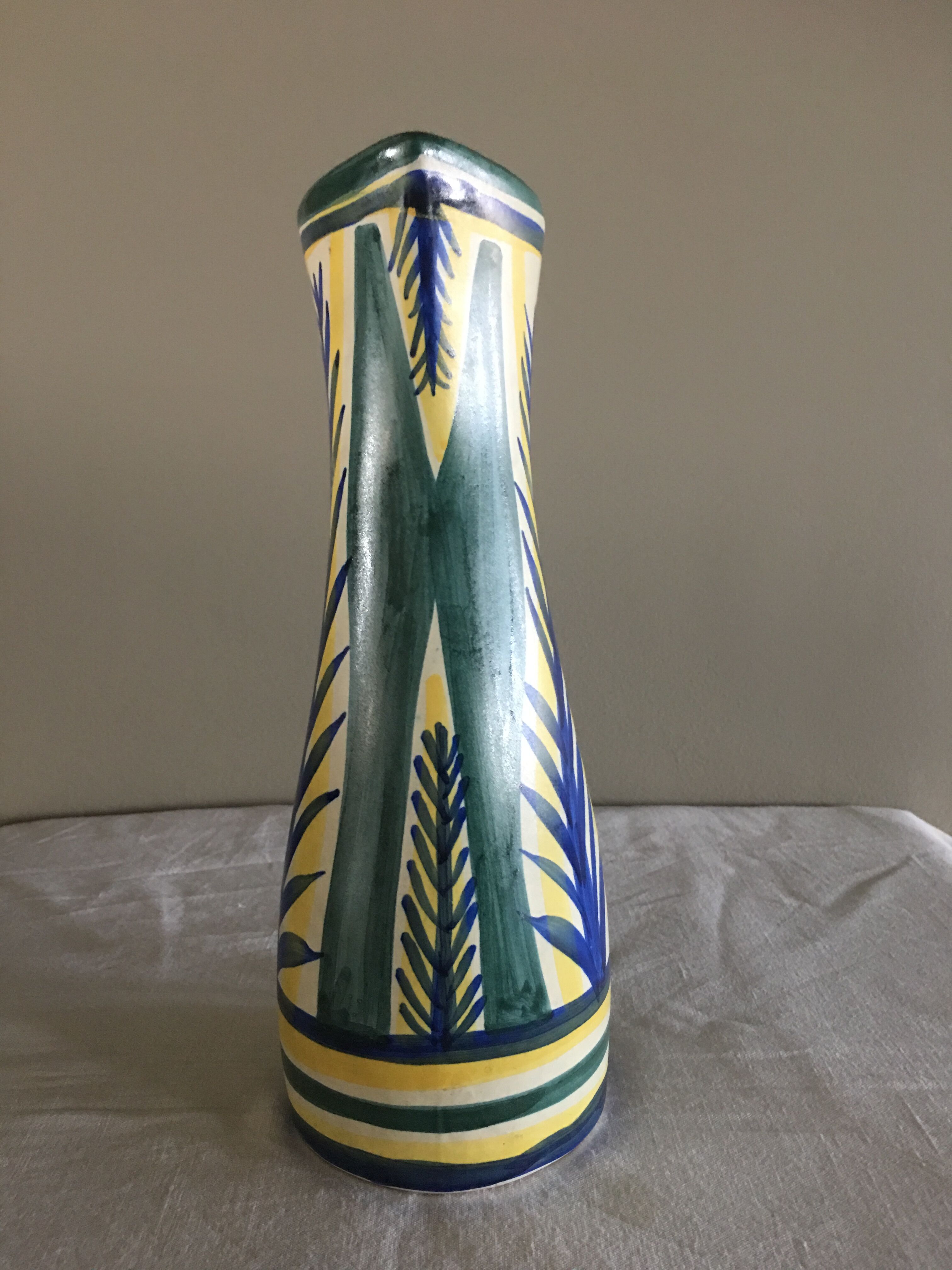 Vintage Keraluc Quimper pitcher