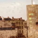 painting fixed under glass port of La Rochelle 19th century