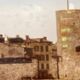 painting fixed under glass port of La Rochelle 19th century