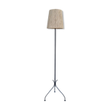 Wrought iron tripod floor lamp