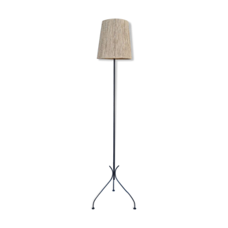 Wrought iron tripod floor lamp