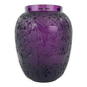 vase « biches » en - violet