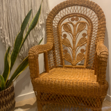 Vintage rattan armchair