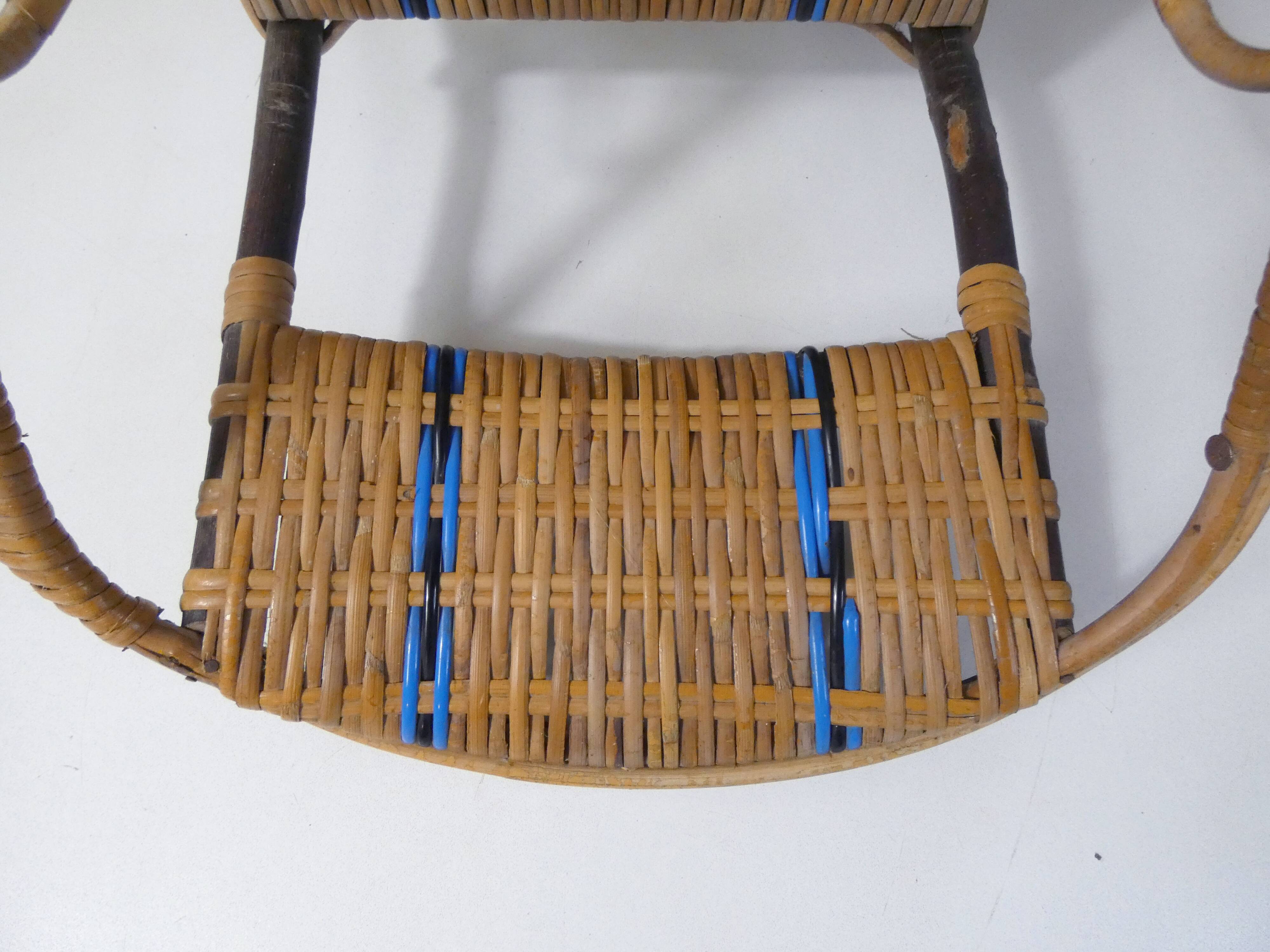 vintage rattan armchair for children