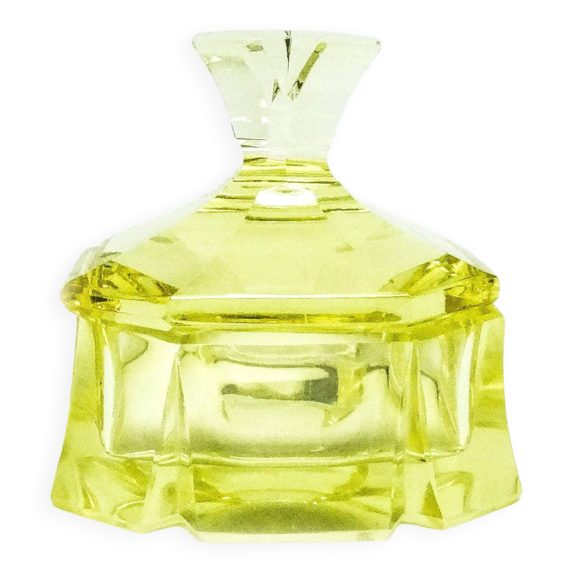 Art Deco bonbonniere, crystal, Moser, Czechoslovakia, 1930s