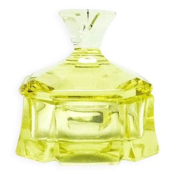 Art Deco bonbonniere, crystal, Moser, Czechoslovakia, 1930s