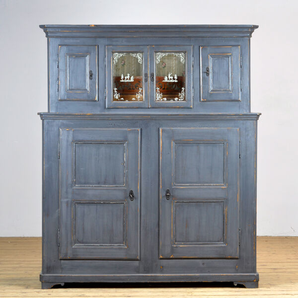 Armoire de cuisine en pin massif, années 1920