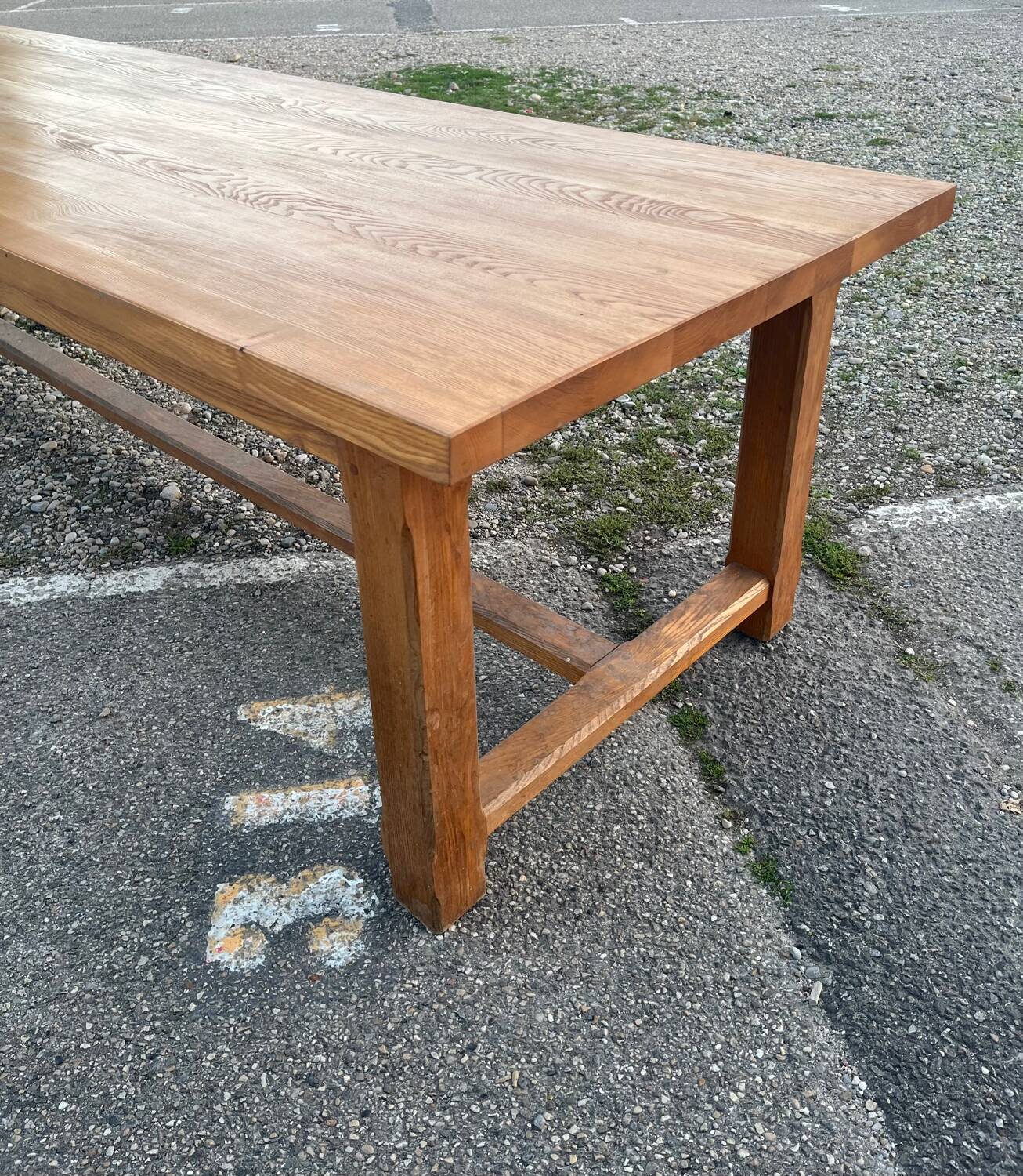Large oak farm table