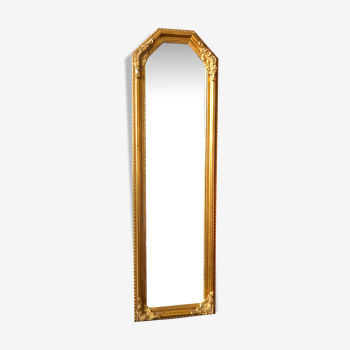 Miroir doré longiligne ancien