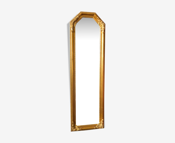Miroir doré longiligne ancien